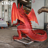 Offre Spéciale de prix d'usine Animatronic Red Western Dragon 3D Big Dragon