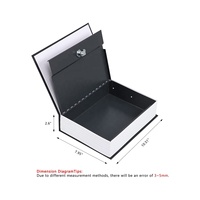 Coffres-forts portables en acier pour le stockage secret d'argent, en forme de livre, avec serrure à clé, vente en gros du fabricant