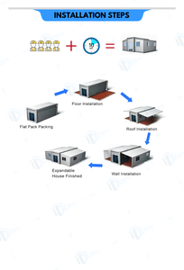 ในการขาย prefab พายุเฮอริเคนหลักฐาน prefab บ้านตู้คอนเทนเนอร์2ห้องนอน - Product Image 3