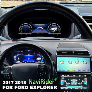 แผงหน้าปัด LCD สำหรับ Ford Explorer 2017 2018 พร้อม GPS มาตรวัดความเร็ว ชุดหน้าปัดแสดงผลแบบ Virtual Cockpit รองรับ Carplay มาตรวัดรอบเครื่องยนต์ และมาตรวัดระยะทาง - Product Image 1
