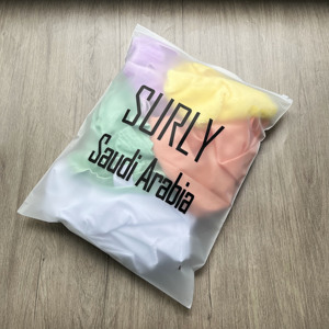 Custom Matte Frosted Plastic Zipper <b>Bags</b> Two Color Logo Printed Resealable <b>Zip</b> Lock Pouches For Wigs Cosmetic Apparel Packaging - Product Image 5