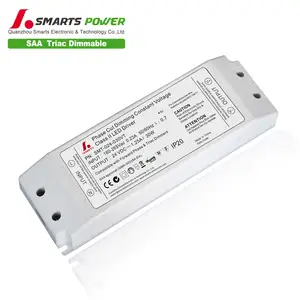 SAA-fuente de alimentación LED de voltaje constante, controlador led regulable Triac ultradelgado, 30w, 12v, 24v, CE
