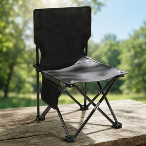 Chaise pliante en métal pour l'extérieur, design carré minimaliste moderne, portable, pour le camping, la pêche, la peinture - Product Image 4