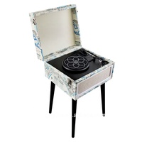 Offre d'usine : Gramophone avec 4 pieds, style excellent, qualité sonore exceptionnelle, tourne-disques, lecteur de disques vinyles