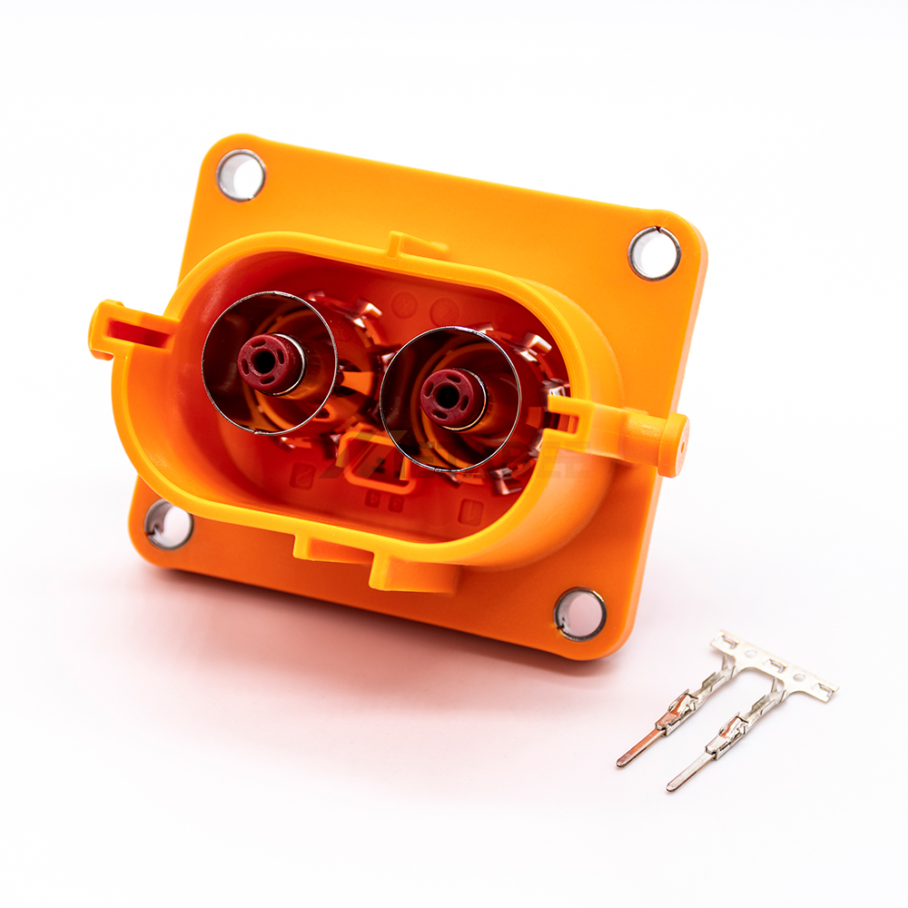 8mm 2 Pin 125A Straight Socket, HVIL EV High Voltage Inlet