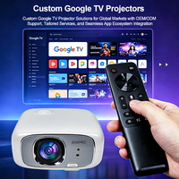 Projecteur intelligent WiFi Android personnalisé 800 ANSI Lumens, projecteur vidéo cinéma, projecteur 4k, home cinéma, projecteurs Google TV