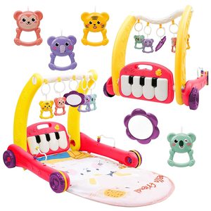 Tapis de piano à pédales multifonctionnel pour bébé 2 en 1, trotteur pour bébé, support de piano, tapis de jeu pour bébé, jouet de <span class=keywords><strong>poussette</strong></span>, jouet de trotteur - Product Image 1
