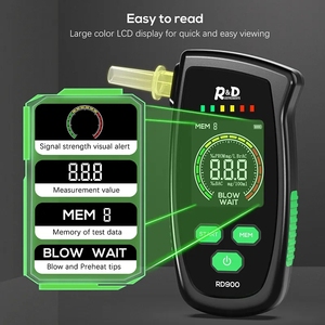 เครื่องวัดแอลกอฮอล์ R&d Rd900 แบบชาร์จไฟได้ เครื่องตรวจวัดแอลกอฮอล์ในลมหายใจแบบดิจิตอล สำหรับใช้ส่วนตัวและมืออาชีพ - Product Image 3