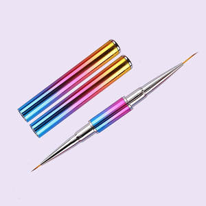 Pinceau double tête pour nail art à rayures françaises, stylo liner en poils synthétiques pour vernis gel, outil de manucure - Product Image 4