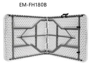 Hafif taşınabilir ABS plastik 6ft katlanır masa kapalı açık çok amaçlı kullanım için kolay temiz yüzey - Product Image 6