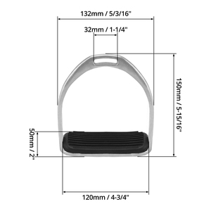 Étrier de sécurité avec pédale en acier inoxydable, accessoires légers pour selle d'équitation, étrier d'équitation - Product Image 2