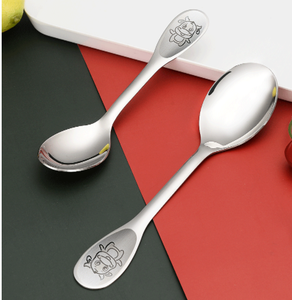 Cuillère à fond rond en acier inoxydable DFS0312 12, cuillère à riz domestique, vaisselle créative, couverts portables personnalisés - Product Image 4