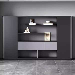 패널 디자인의 현대적인 모듈 형 경영진 컴퓨터 책상 옻칠 한 독특한 모양의 마감 크리에이티브 심플 엘레강트 하이 엔드 CEO 데스크 - Product Image 4