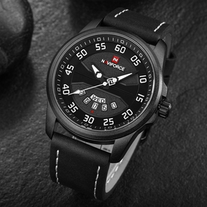 Naviforce Men 9124 Japan Quartz Watch Analog Luxury Brand Leather Strap Fashion Waterproof Watches for Men - Product Image 2