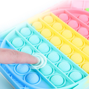 2022 école coloré 50 pages a5 arc-en-ciel silicone couverture spirale ours licorne dinosaure fidget bulle <span class=keywords><strong>pop</strong></span> itting cahier pour les enfants - Product Image 3
