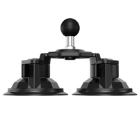 Support à ventouse double Twist Lock avec trou fileté de 1/4 "Base d'adsorption sous vide solide pour appareils photo ou autres accessoires de support