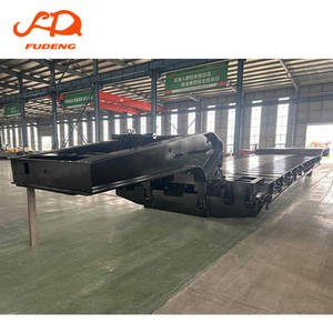 3/4-assige 40 <span class=keywords><strong>60</strong></span> 80 ton capaciteit gooseneck aanhangwagen, lowboy, laagbed, 100 ton lowboy, vlakke oplegger, multi transport - Product Image 3