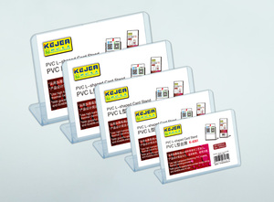 KEJEA Support <span class=keywords><strong>de</strong></span> cartes en PVC en forme <span class=keywords><strong>de</strong></span> L Présentoir en PVC Tentes nominatives Porte-numéros <span class=keywords><strong>de</strong></span> <span class=keywords><strong>table</strong></span> Présentoir d'étiquettes <span class=keywords><strong>de</strong></span> prix alimentaires Plaques signalétiques <span class=keywords><strong>de</strong></span> bureau - Product Image 5