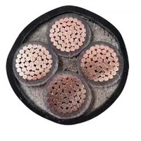 Câble d'alimentation YJV à conducteur en cuivre, isolé XLPE, gaine en PVC, basse tension 0,6-1 kV pour distribution industrielle