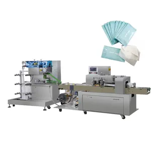 Automatic Restaurant Single Sachet Pouch Bag Baby Alcohol Wet Wipes Paper Tissue Towel Producing Folding Making Packing Machine