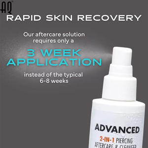 Solución para Piercings AIQI, Fórmula Avanzada Dos en Uno para Limpieza de Piercings, Hipoalergénica para Pieles Sensibles, Cuidado Post-Procedimiento - Product Image 3