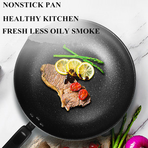 Padella Antiaderente <span class=keywords><strong>in</strong></span> <span class=keywords><strong>Pietra</strong></span> Medica Senza Fumo Oleoso 30cm 32cm 34cm, Attrezzatura da Cucina, Wok <span class=keywords><strong>in</strong></span> Ferro per Cucina Cinese - Product Image 4