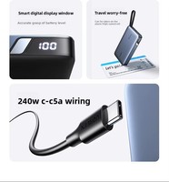 UGREEN Nexode Power Bank 25000mAh 165W, kabel USB C bawaan pengisian daya Cepat 4 port, pengisi daya portabel untuk Laptop iPhone