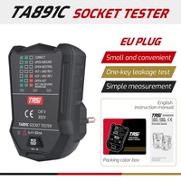 Probador de Voltaje TASI TA891C 175V~250V con Indicador, Probador RCD GFCI, Enchufe EU/US/UK, Probador de Enchufes Europeos