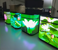 Écran LED incurvé haute luminosité P2.5 pour cabine DJ, écran pour l'éducation en classe, mur vidéo créatif, publicité