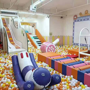 Attrezzatura Commerciale per Parco Giochi Morbido al Coperto, Casetta per Giochi di Ruolo, Scivoli per Bambini, Parco Giochi in Plastica per Interni con Piscina di Palline - Product Image 1