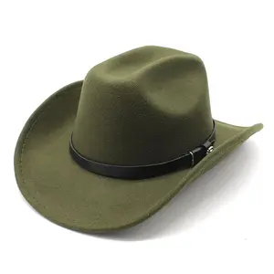 2023 Cowboy Hat for Men Women Classic wide Brim Fedora Cowgirl Hat Western Cowboy Wide Brim Hat High Quality Jazz Cap Wholesale