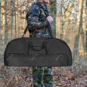 Sac de rangement pour <span class=keywords><strong>arc</strong></span> <span class=keywords><strong>et</strong></span> flèches de grande capacité, en tissu Oxford noir, accessoire de tir pour usage extérieur - Product Image 1