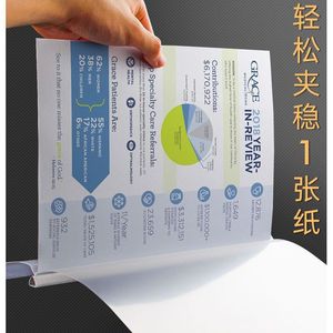Porte-documents A4 transparent en PP avec clip coulissant, modèle 2026, pour CV et rapports, 190x260mm - Product Image 1