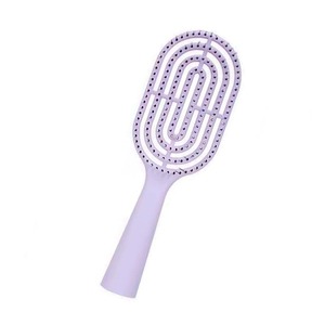 <b>Macaron</b>-colored openwork square massage comb, wet and dry dual-use cushion comb, fluffy styling comb, curved shape. - Product Image 5