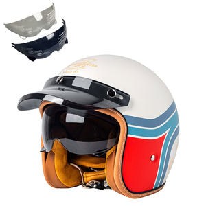 <span class=keywords><strong>Casco</strong></span> de motocicleta Retro Accesorios de motocicleta de campo traviesa <span class=keywords><strong>casco</strong></span> de motocicleta 3/4 <span class=keywords><strong>casco</strong></span> retro en invierno - Product Image 5