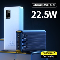 Chargeur portable Power Bank 20000mah 20W USB-C Power Delivery Câble USB-C intégré Powerbanks 20000 Mah Charge rapide