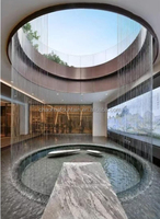 Cortina de Lluvia Digital Ovalada Personalizada, Cascada Interior Decorativa, Sistema de Visualización Profesional para Interiores, Conjunto Multimedia