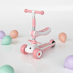 Monopattino Pieghevole <span class=keywords><strong>3</strong></span> in 1 a Tre Ruote in Plastica per Bambini, per Uso Esterno e Allenamento alla Camminata - Product Image 4
