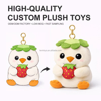 Peluche pingouin personnalisée OEM ODM, animal en peluche avec porte-clés pour mascottes de marque, cadeaux promotionnels et marchandises IP