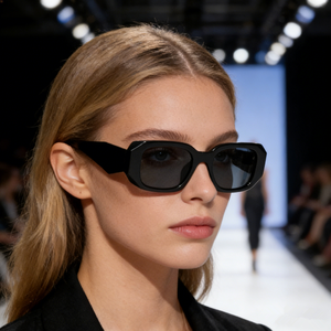 Lunettes de soleil de luxe de haute qualité, neuves, avec diamants, pour femmes, style rétro carré, noires, de marque de créateur, pour dames 2026 - Product Image 2
