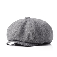 Venta al por mayor personalizado Otoño Invierno nuevo Ivy Newsboy Casual Retro boina sombreros para Mujeres Hombres salvaje octogonal gorra espiga Duckbill sombrero