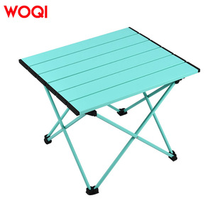 Mesa plegable mini para camping Woqi de 56x40x40 cm, mesa rectangular portátil de aluminio para exteriores, para picnic y barbacoa. - Product Image 2