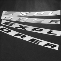 Lettres 3D ABS EXPLORER chromées noires, emblème de capot avant de voiture, badge, autocollant, accessoires de style automobile