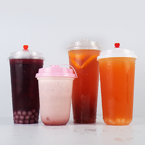 Custom UV Printed Logo Clear Wholesale Disposable 360ml 500ml 700ml PP <b>Plastic</b> Cups with Lids <b>Straws</b> for Coffee Tea - Product Image 5