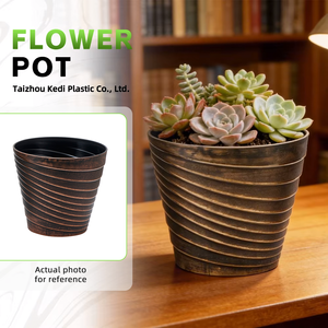 Maceta de Plástico <span class=keywords><strong>para</strong></span> Decoración de Interiores y Exteriores, Maceta Cilíndrica Grande de Plástico <span class=keywords><strong>para</strong></span> Árboles, Plantas y Flores, Pequeña <span class=keywords><strong>para</strong></span> Jardín - Product Image 1
