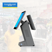Caisse enregistreuse tactile à double écran capacitif de 15,6 pouces, imprimante thermique en option, Windows 10/11, Intel I5 Quad-Core 8 Go/16 Go DDR3