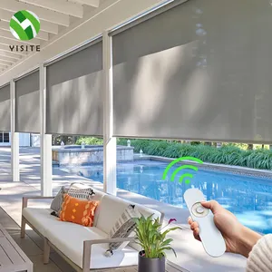 Manufacture Direct Hot Selling Product Electric Outdoor-roller-blinds Motorized Roller Blinds Outside
