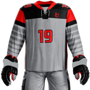 Ensembles d'uniformes de hockey sur glace pour hommes de vente chaude quantité minimale de commande bas 10 ensembles couleur personnalisée 100% Polyester impression numérique séchage rapide respirant - Product Image 2