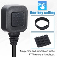 Headset Helm Sepeda Motor 2-Pin Speaker Ganda Desain Terbuka Tahan Air Mikrofon PTT Interkom Radio Dua Arah untuk Baofeng UV-5R