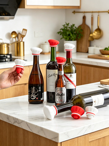 Accessoires <span class=keywords><strong>de</strong></span> bar créatifs en silicone <span class=keywords><strong>de</strong></span> qualité alimentaire, en forme <span class=keywords><strong>de</strong></span> couronne, étanches, réutilisables, écologiques, pour la <span class=keywords><strong>conservation</strong></span> des aliments, pour la maison, pour le <span class=keywords><strong>vin</strong></span> rouge - Product Image 1